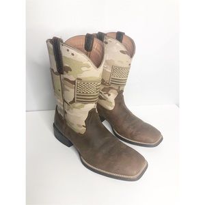 Ariat Sport Patriot American Camo Flag 